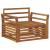 2 Bucată Sofa cu Brațe natural GartenMobel Dekor