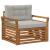 Canapea de exterior Lemn de acacia solid și poliester GartenMobel Dekor