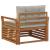 Canapea de exterior Lemn de acacia solid și poliester GartenMobel Dekor