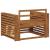 2 Bucată Sofa cu Brațe Lemn Solid de Acacia natural GartenMobel Dekor