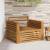 2 Bucată Sofa cu Brațe Lemn Solid de Acacia natural GartenMobel Dekor