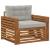Canapea de exterior Lemn de acacia solid și poliester GartenMobel Dekor