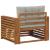 Canapea de exterior Lemn de acacia solid și poliester GartenMobel Dekor