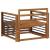 2 Bucată Sofa cu Brațe Lemn Solid de Acacia natural GartenMobel Dekor