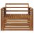 2 Bucată Sofa cu Brațe Lemn Solid de Acacia natural GartenMobel Dekor