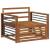 2 Bucată Sofa cu Brațe Lemn Solid de Acacia natural GartenMobel Dekor