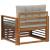Canapea de exterior Lemn de acacia solid și poliester GartenMobel Dekor