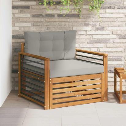 Canapea de exterior Lemn de acacia solid și poliester GartenMobel Dekor