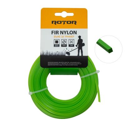 Fir nylon profil pătrat 2 mm x 15 m pentru motocoasă ROTOR