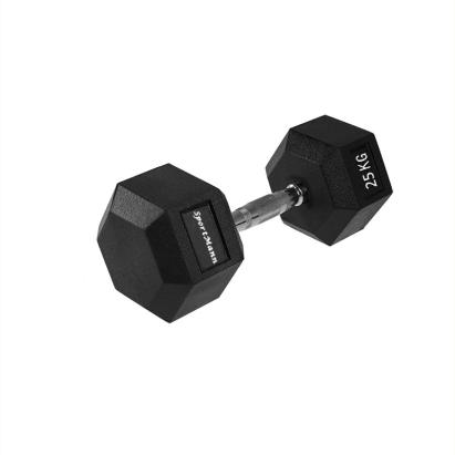 Gantera hexagonala cauciucata 25 kg Sportmann pentru fitness