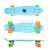 Penny board Mad Cruiser Original albastru deschis, 57 cm, ABEC 7