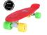 Penny board Mad Cruiser Original rosu, compact, cu rulmenti ABEC 7