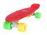 Penny board Mad Cruiser Original rosu, compact, cu rulmenti ABEC 7
