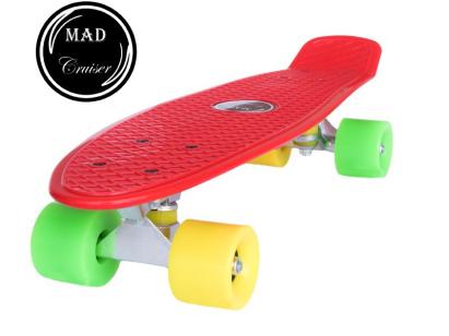 Penny board Mad Cruiser Original rosu, compact, cu rulmenti ABEC 7