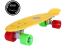 Penny board Mad Cruiser Original galben, compact, cu roti PU