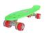 Penny board Mad Cruiser verde cu roti LED, 57 cm, ABEC 7
