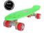 Penny board Mad Cruiser verde cu roti LED, 57 cm, ABEC 7