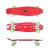 Penny board Mad Cruiser rosu cu roti LED, compact si rezistent