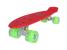 Penny board Mad Cruiser rosu cu roti LED, compact si rezistent