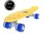 Penny board Mad Cruiser cu roti LED, galben, 57 cm