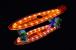 Penny board cu LED Mad Cruiser portocaliu, compact, ABEC 7, 57 cm