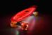 Penny board cu LED rosu Mad Cruiser, compact si usor, 57 cm