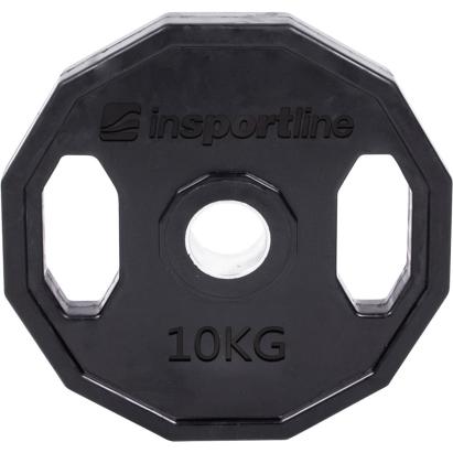 Disc olimpic cauciucat inSPORTline Ruberton 10 kg, cu manere