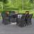 Set mobilier de grădină Leziter Odima 6+1, grafit, ratan