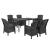 Set mobilier de grădină Leziter Odima 6+1, grafit, ratan