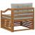 Canapea de exterior Lemn Solid de Acacia Natural și gri deschis GartenMobel Dekor