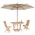 Set Bistro de Grădină 3 pcs Maro Lemn Teak Solid GartenMobel Dekor