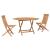 Set Bistro de Grădină 3 pcs Maro Lemn Teak Solid GartenMobel Dekor