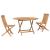 Set Bistro de Grădină 3 pcs natural Lemn solid de tec GartenMobel Dekor