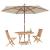 Set Bistro de Grădină 3 pcs natural Lemn solid de tec GartenMobel Dekor