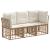 Set de canapele de exterior cu pernă 3 pcs natural Poliester GartenMobel Dekor
