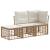 Set de canapele de exterior cu pernă 3 pcs natural Poliester GartenMobel Dekor