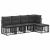 Set de canapele de exterior cu pernă 2 pcs Negru Poliester GartenMobel Dekor