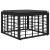 Set de canapele de exterior cu pernă 4 pcs Negru Poliester GartenMobel Dekor
