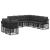 Set de canapele de exterior cu pernă 9 pcs Negru Poliester GartenMobel Dekor