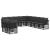 Set de canapele de exterior cu pernă 11 pcs Negru Poliester GartenMobel Dekor