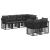 Set de canapele de exterior cu pernă 7 pcs Negru Poliester GartenMobel Dekor