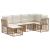Set de canapele de exterior cu pernă 6 pcs natural Poliester GartenMobel Dekor