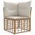 Set de canapele de exterior cu pernă 4 pcs natural Poliester GartenMobel Dekor