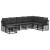 Set de canapele de exterior cu pernă 8 pcs Negru Poliester GartenMobel Dekor