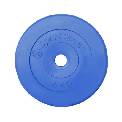 Disc greutate PVC cu ciment 5 kg, gaura 31 mm, pentru bara 30 mm Sportmann