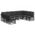 Set de canapele de exterior cu pernă 9 pcs Negru Poliester GartenMobel Dekor