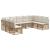 Set de canapele de exterior cu pernă 9 pcs natural Poliester GartenMobel Dekor