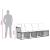 Set de canapele de exterior cu pernă 9 pcs natural Poliester GartenMobel Dekor