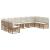 Set de canapele de exterior cu pernă 10 pcs natural Poliester GartenMobel Dekor