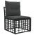 Set de canapele de exterior cu pernă 6 pcs Negru Poliester GartenMobel Dekor